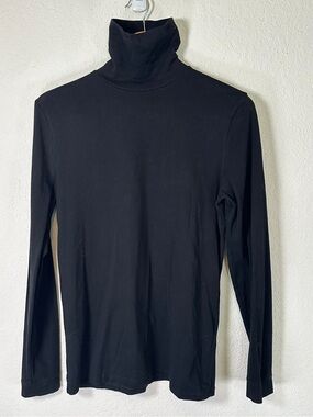 Topman Black Turtleneck Long Sleeve Top